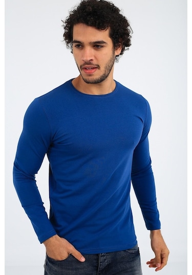 Oksit Mys Lion 4013 Slim Fit Likralı Uzunkol Basic Sweat