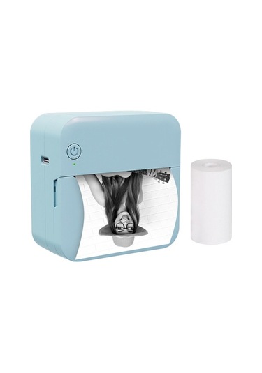 Createtech P7 Mini Yazıcı: Şerit Ve Resim Yazdır - Bluetooth - Mavi