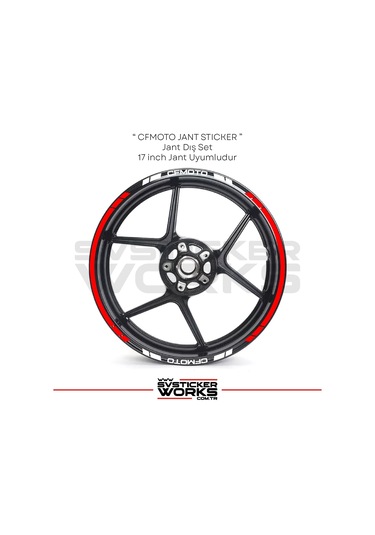 Cfmoto Jant Sticker Jant Şeridi 16lı Set Tüm Modeller Uyumlu Sticker Etiket Modeli