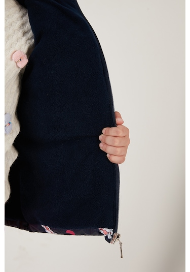 Lela Ekstra Dolgulu Içi Yumuşak Polarlı Kapüşonlu Şişme Kız Çocuk Mont 5763001 Lacivert