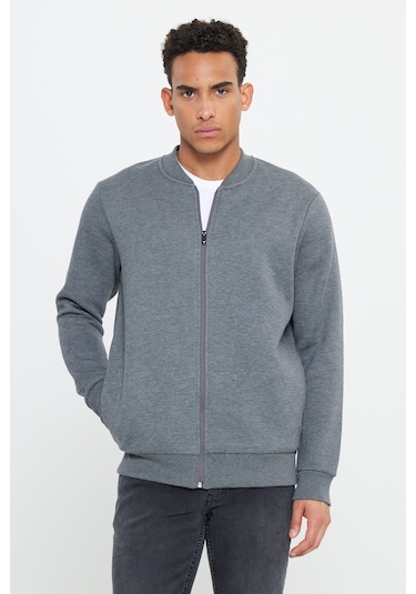 AC&Co / Altınyıldız Classics Erkek Antrasıt Melanj Standart Fit Normal Kesim İçi Polarlı Kolej Yaka Pamuklu Sweatshirt Ceket Antrasit Melanj AC&Co / Altınyıldız Classics Erkek Antrasıt Melanj Standart Fit Normal Kesim İçi Polarlı Kolej Yaka Pamuklu Sweatshirt Ceket Antrasit Melanj