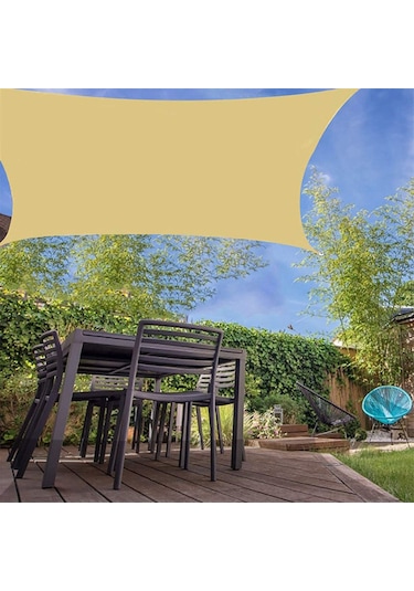 Tenfowee Kahverengi Dörtgen Bahçe Gölgesi - Uv Koruyucu Çadır, Teras Ve Havuz İçin Günlük Kullanimda Isı Engeli Oluşturan Oxford Kumaş Gölge Paneli Haki
