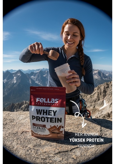 Fellas Whey Protein Tozu 1050 G - Çikolata Aromalı 525 G x 2 Çikolata