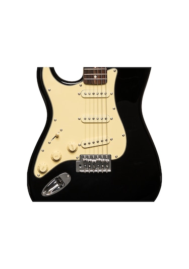 Stagg Solak Elektro Gitar Siyah Ses-30blk Lh