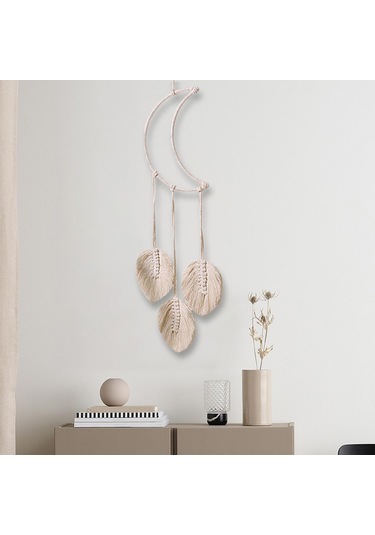 Homyl Şömine Için Bohem Makrome Duvar Asılı Goblen Ay