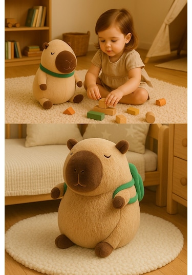 Cappy Capybara Peluş 40 Cm Cappysnug Capyberry Cappylush Kahverengi