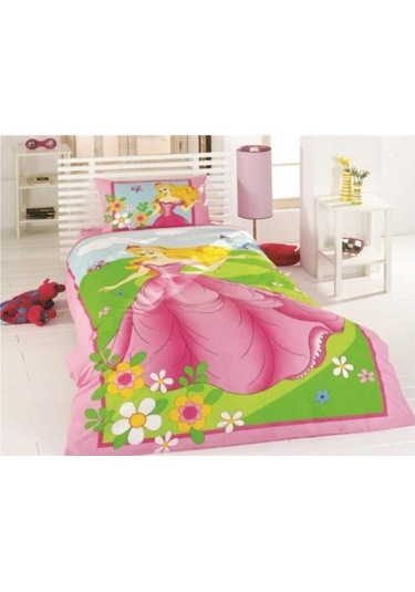 By Taç Tek Kişilik Nevresim Takımı Ece Pembe