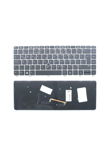 HP Uyumlu EliteBook 840 G3 G4 Notebook Klavyesi (Siyah TR) (Işıklı)