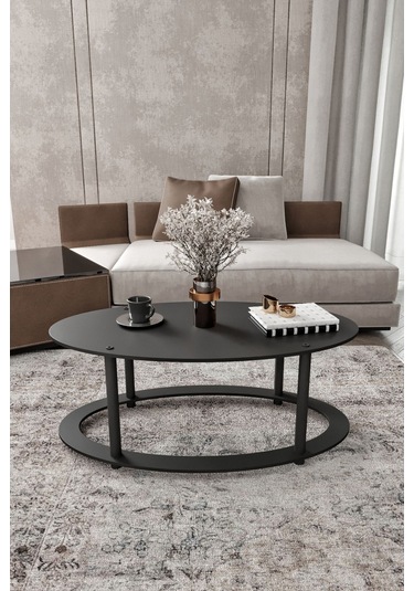 Hole Elips Orta Sehpa Siyah Siyah