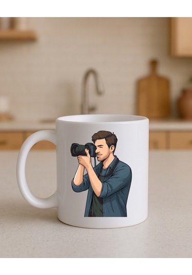 Meslek Baskılı Kupa Erkek Fotoğrafçı