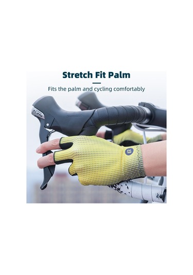Rockbros 1 Çift Yarım Parmak Unisex Anti-Skid Nefes Bisiklet Eldivenleri
