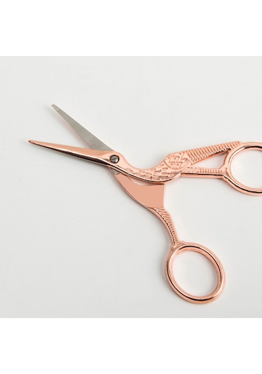 Symbee Altın Renkli Paslanmaz Çelik Güvenli Makas - Ofis Ve Kırtasiye Kullanıma Uygun Bıçaklı Kesici Araç