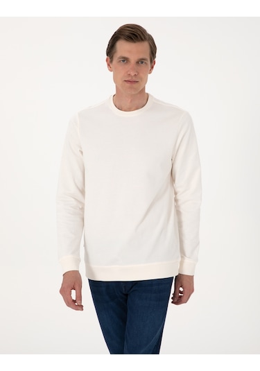 Pierre Cardin Erkek Ekru Sweatshirt 50314054-vr019 Ekru