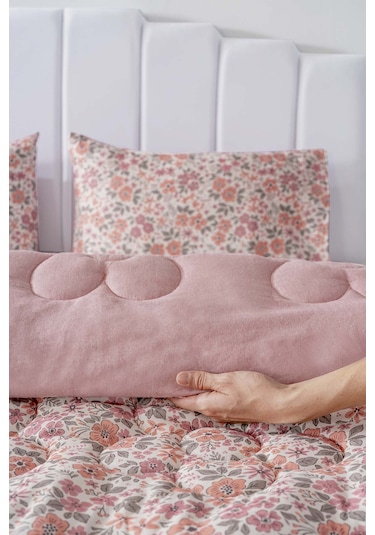 Rivaistanbul Pembe Bahar Çift Kişilik Çift Taraflı Kapitone Yorgan 200x215 Cm Pembe