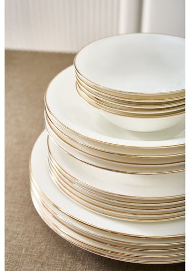 Karaca  Fine Pearl Fame 55 Parça 12 Kişilik Yemek Takımı Gold