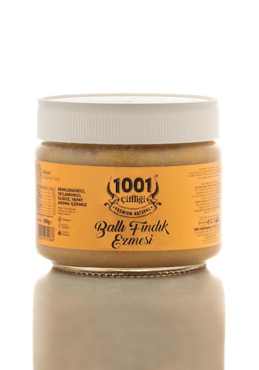 1001 Çiftliği Şekersiz-ballı Fındık Ezmesi 280g Katkısız