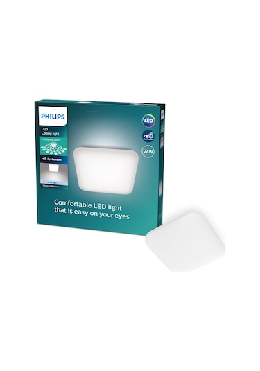 Philips Mauve Kare Tavan Lambası 24W 4000K Gün Işığı
