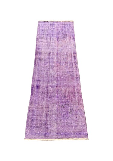 El Dokuma Mor Yolluk 68x225 Dekoratif Yün Halı Yolluk