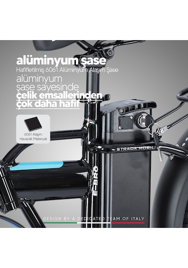 Strada Cycles E-bro HD Fat Bike Katlanabilir 20 Jant Elektrikli Bisiklet
