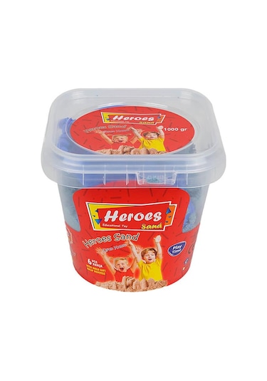 Mavi Kinetik Kum 500 Gr Ve Oyun Kalıbı 6 Lı 1 Paket Kurumaz Kinetik Oyun Kumu Doğal Kinetik Kum