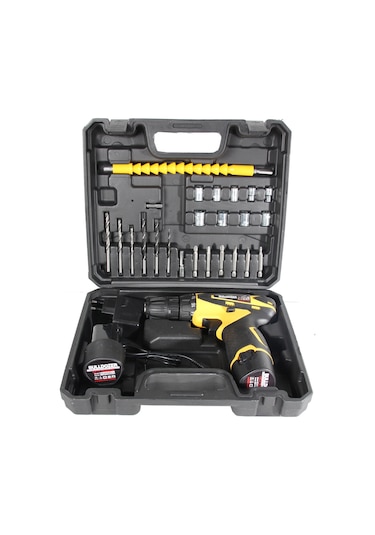 Bulldozer Çift Akülü 24 Setli Şarjlı Vidalama Taşıma Çantalı