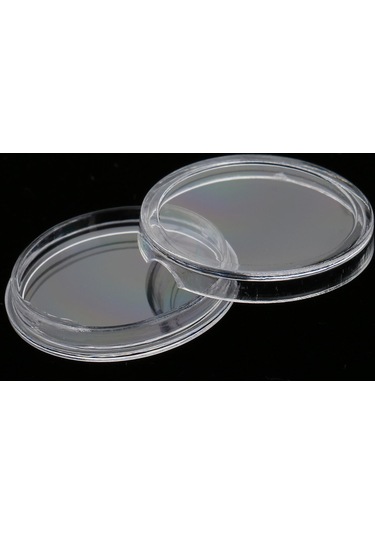 Suntek 100 Adet Temizle Yuvarlak Plastik Para Kapsüller