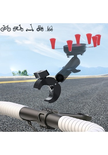 Kamera Telefon Tutucu Bilyalı Başlık Tabanı Canlı Sürüş Atış Gidonu Döner Kelepçe Hızlı Çıkarma Siyah