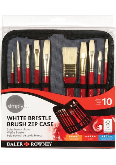 Daler Rowney Yağlı Boya Kırmızı Saplı 10 Lu Fırça Seti
