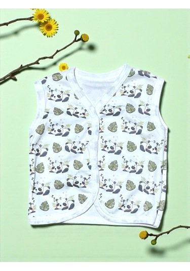 Baskılı Üçlü Yelek Yeşil