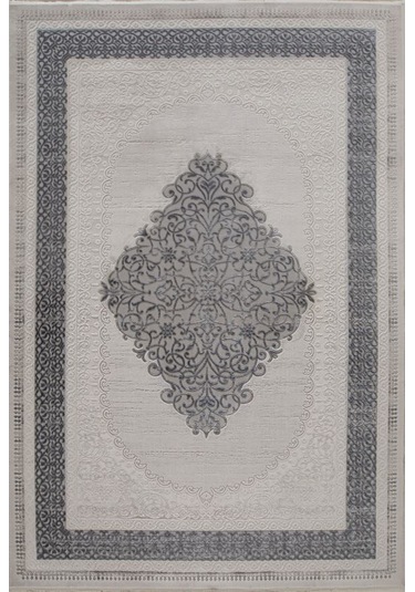 Gabardin Halı Jade 7023 Gri Serisi Triko Akrilik Salon Oturma Yatak Odası Halısı Gri