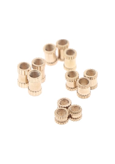 100 Adet M3 Somun Enjeksiyon Kalıplama Pirinç Tırtıllı Konu Ekler Somunlar A