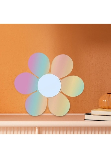 Pazly Yaratıcı Suntek Makyaj Estetik Dekoratif Çiçek-30.8cmx30.8cm Aynası Ayna Hj Ahşap