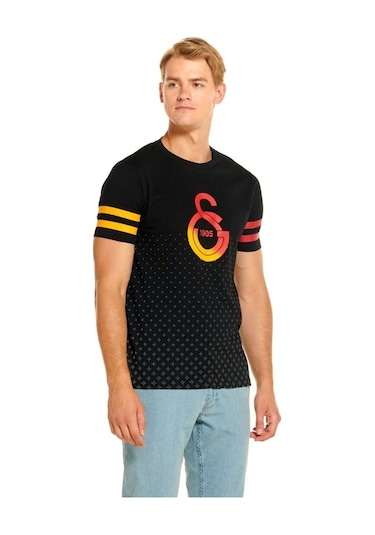 Galatasaray Logo Baskı Siyah T-shirt Kişiye Özel Kutulu 001