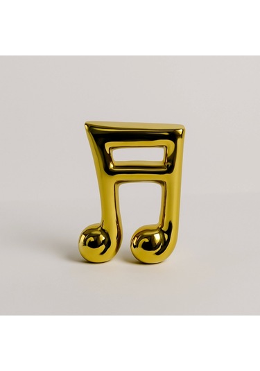 Gold Nota 2 Dekoratif Seramik Obje 17x7