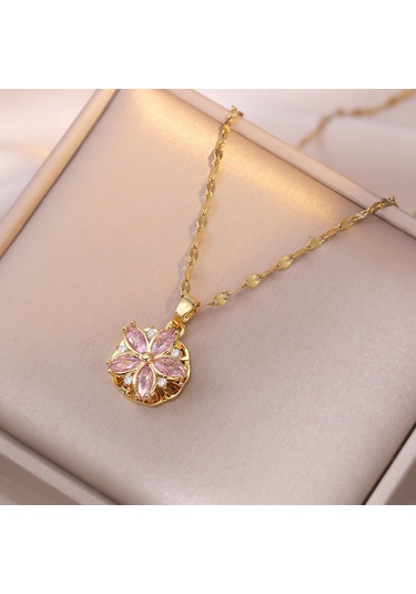 Bayan Kolye: Moda Estetiği Titanyum Çelik Kolye No.164 Çok REnkli