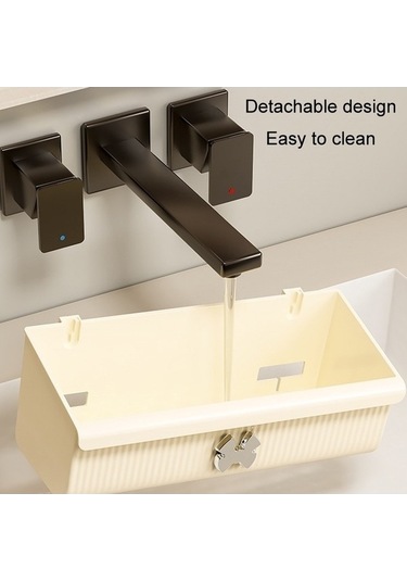 Tongxida Bosphorusboutique Vakumlu Stil: Sones Sepet, Banyo Duvara Monteli Küçük Kahverengi Çıkarılabilir Depolama Diğer