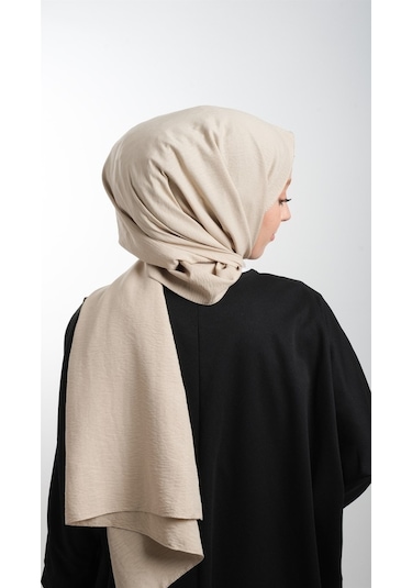 Hürrem Bone 202105_12 Pamuk Düz Klasik Caz Şal Bej