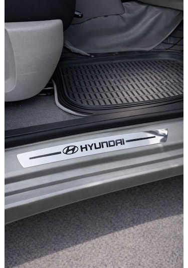 Hyundai Krom Plastik 4 Parça Kapı Parlak Eşik Seti