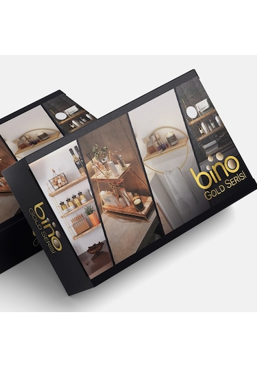 Bino Black Büyük Boy Prizma Duvar Mutfak Banyo Rafı Kitaplık