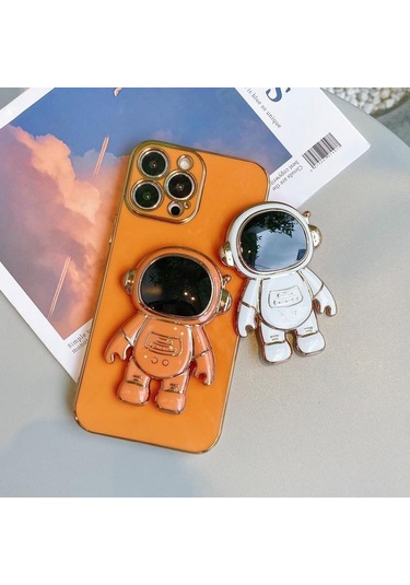 Koyu Yeşil Evrensel Tutucu Sevimli 3d Astronot Kickstand Standı Masası Braketi Cep Telefonu Arka Durumda