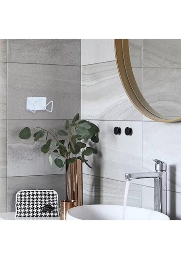 Suntek Mutfak Sünger Tutucu Çamaşırhane Su Geçirmez Kanca Beyaz 3 Parça Çok Renkli