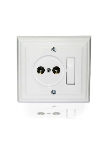 Günsan Beyaz Sıva Altı Anahtarlı Priz
