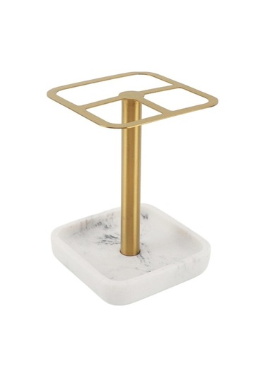 Ulzyvf Yuvalı Yerden Tutucu, Tutucu Standı, Tasarruf Standı, Soft Saklama Sağlayan Paslanmaz Çelik Macunu İçin Fırçası, Elektrikli Düzenleyici, Diş Çelik Banyo Altın 3 Cx Soft Altın