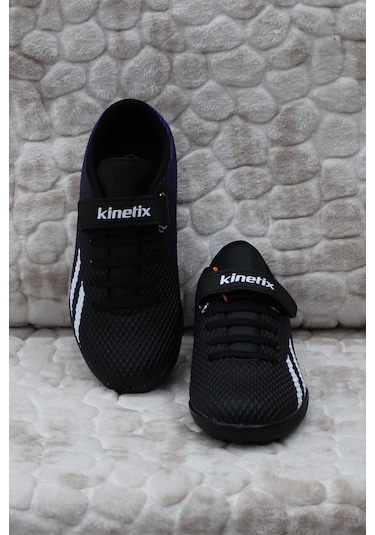 Kinetix Enta Tf Siyah Mor Çim Saha Halı Saha Erkek Çocuk Futbol Ayakkabı 001