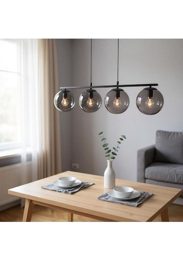 Romaithal Füme Camlı Modern Tasarım Dörtlü Füme