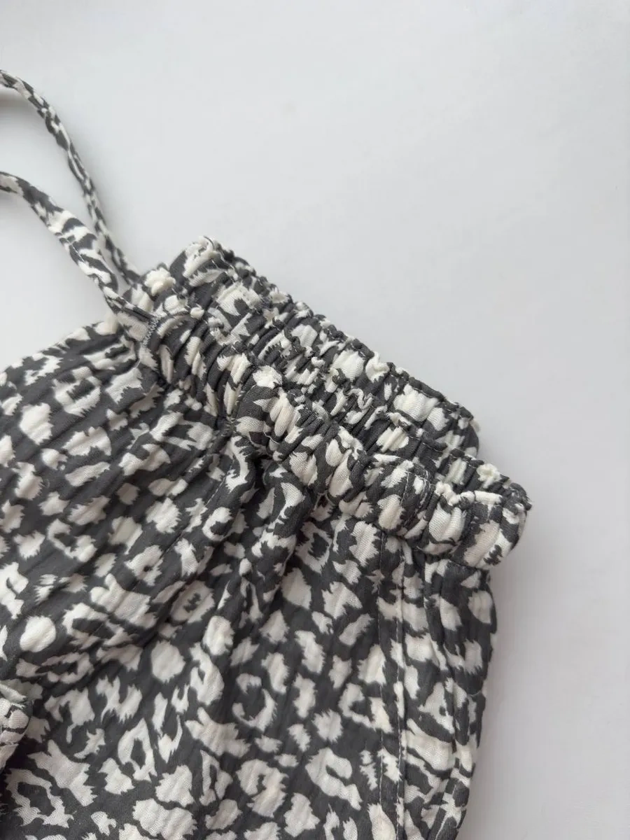 Nurami Evde Giyilen Müslin Pijama Pantolonu 253673407 Koyu Gri