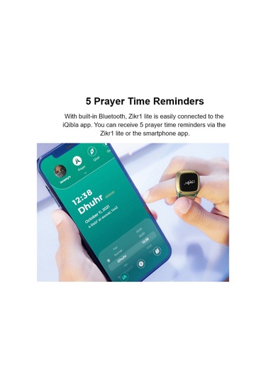 Shineyee Akıllı Zikirmatik Yüzük, Oled Ekran, Ble5.1, 3 Gün Pil Ömrü, Usb Şarj, 18mm Pembe E01 - Namaz Vakitleri Ve Zikir Sayımı