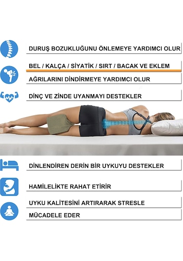 Beddo Bambu Serisi Ortopedik Diz Yastığı Bacak Arası Yastık