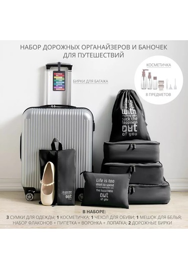 Family Co. Bagaj İçin Seyahat Düzenleyici 242661297 Siyah