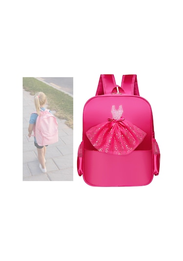 Suntek Bale Dans Sırt Çantası Sıradan Sevimli Ayakkabı Kırmızı Dantel Kırmızı